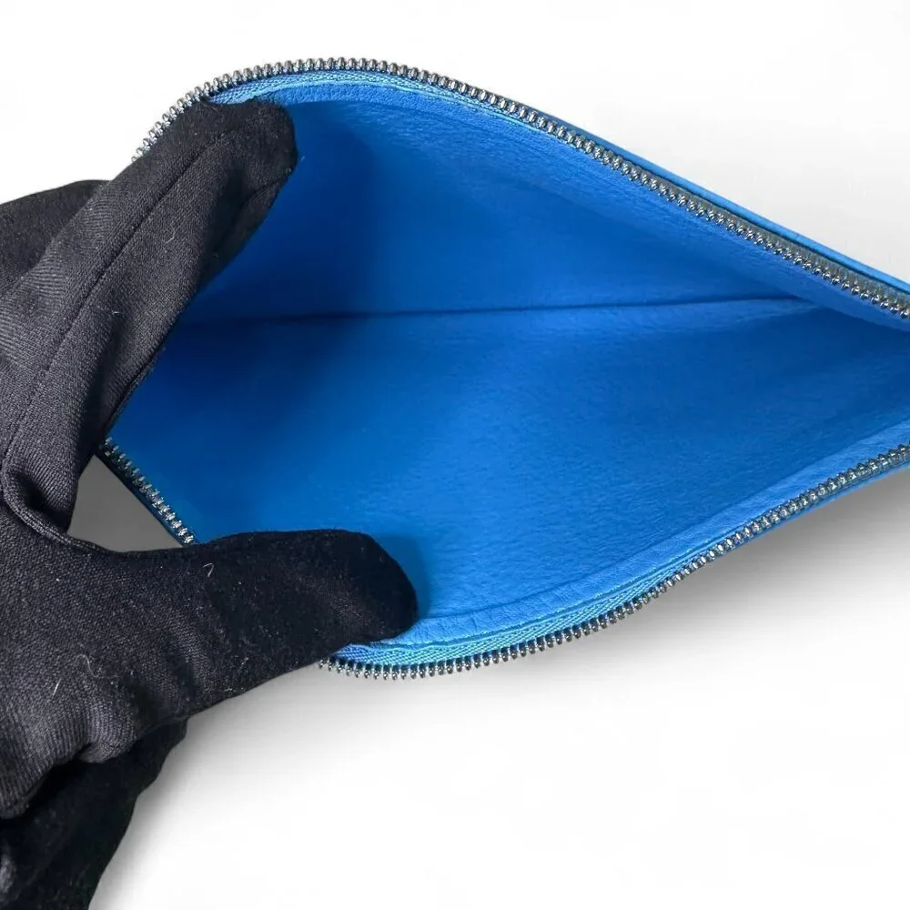 Balenciaga Blue Leather Wristlet - NWOT